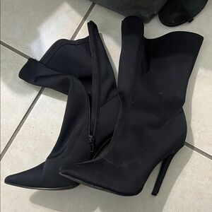 Fashion Nova Black Stiletto Boots
